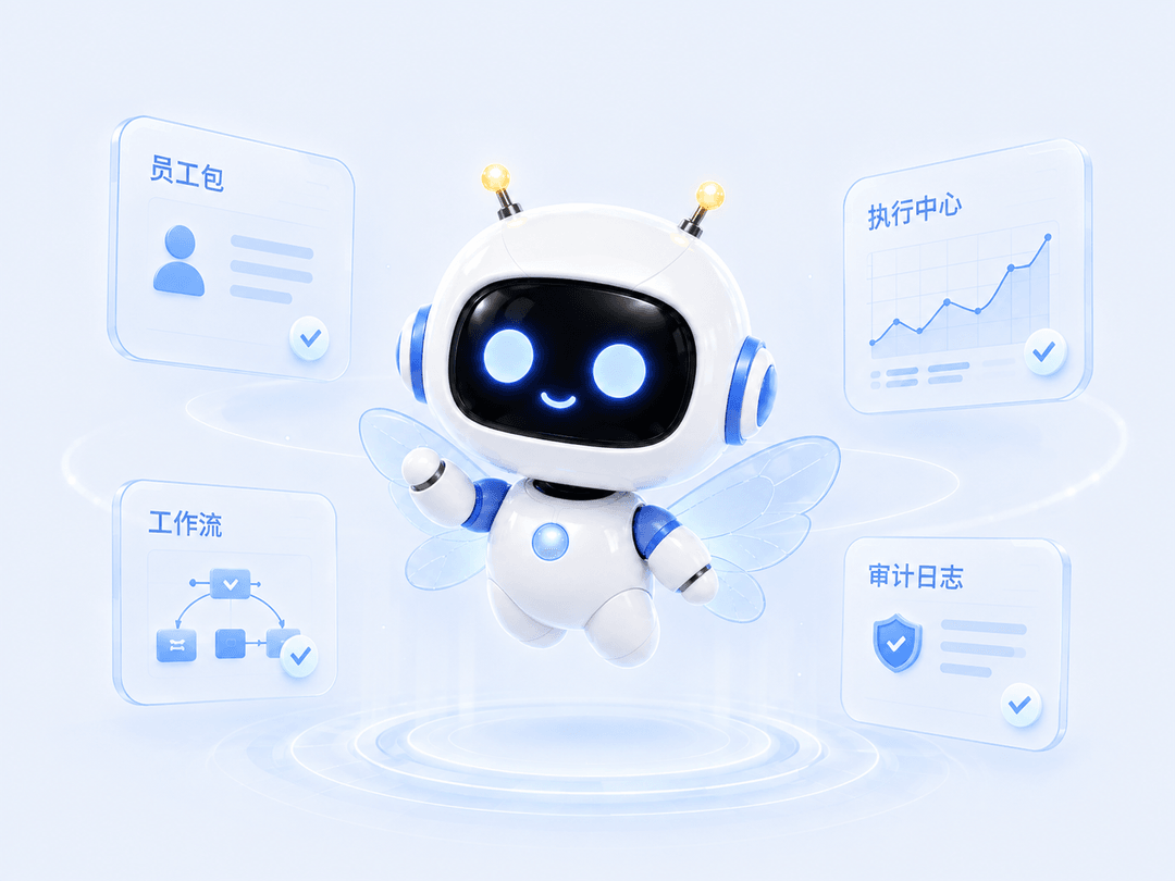XMOS 数字员工连接员工包、工作流、执行中心和审计日志